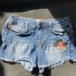 Hudson Denim shorts with flower embroidery